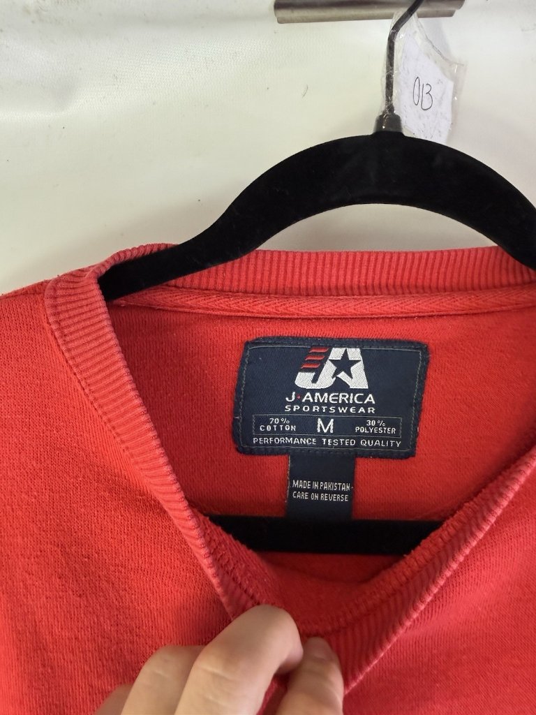 Vintage 90s Ohio State Crewneck Sweatshirt Faded Red — image 6 of 8